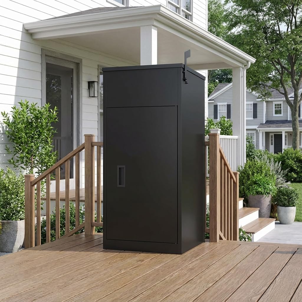 Package delivery Boxes | Anti-Theft Porch Package Delivery Box with Lock | Outdoor Weatherproof Parcel | Large Mailbox