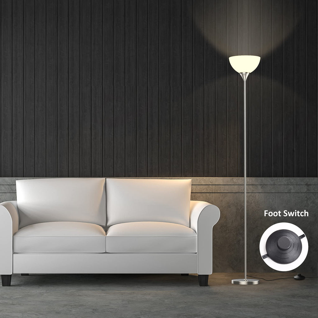 Floor Lamp, Remote Control with 4 Color Temperatures, Torchiere Floor lamp, Standing Lamps, Bulb Included (Brushed
