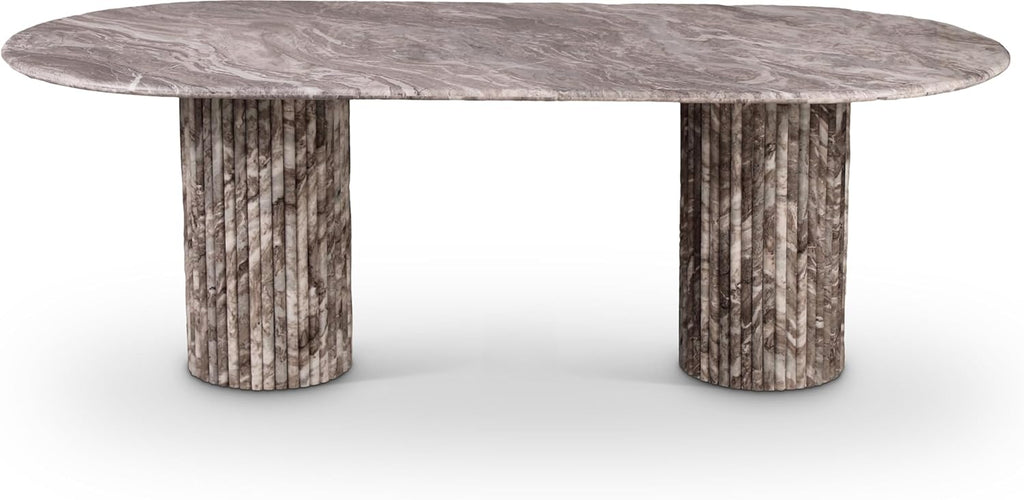 Messina Brown Marble Dining Table