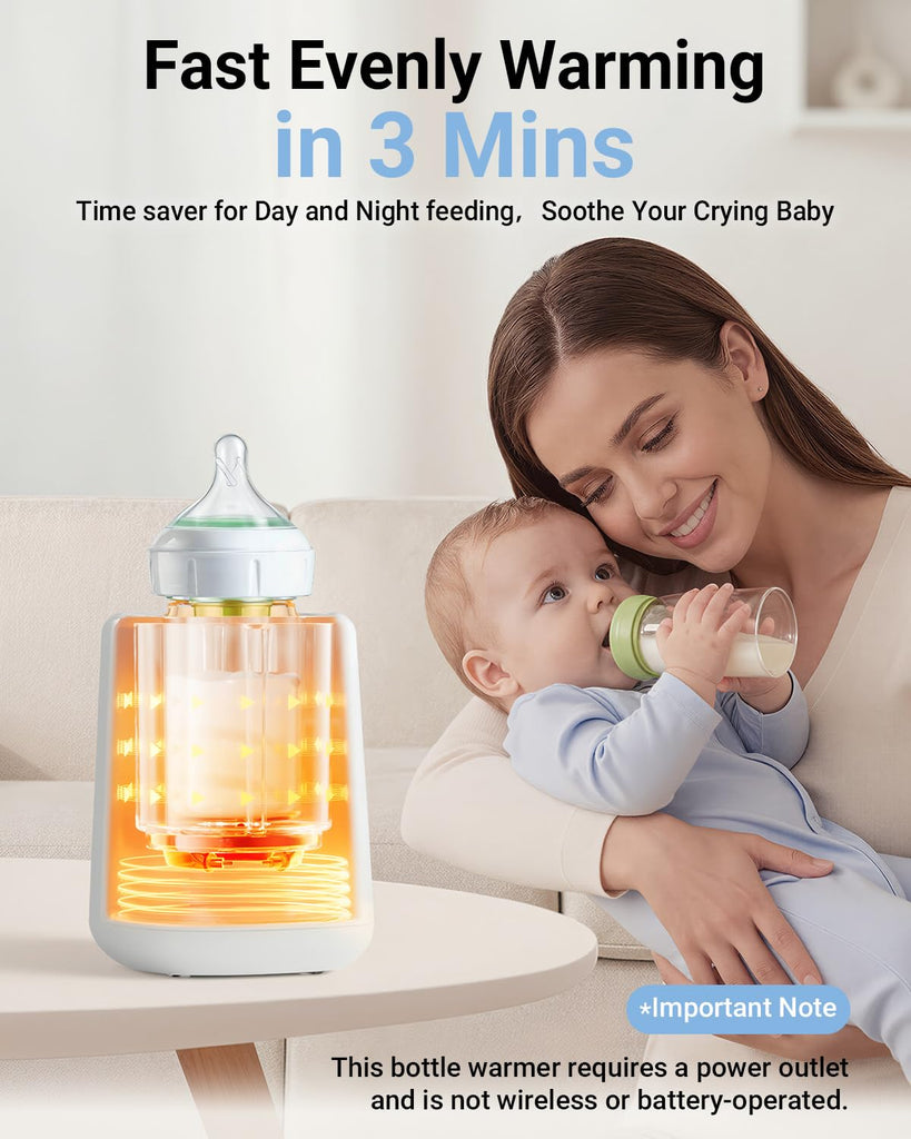 Baby Bottle Warmer, Fast Warming Breast Milk Formula, Green