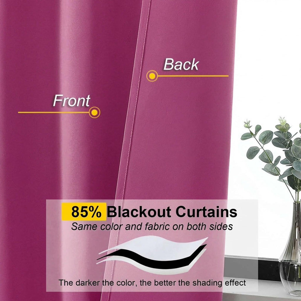 Blackout Curtains 84 Inch Length 2 Panels Set, Soft Solid Thermal Insulated Room Darkening Curtains 84 Inches Long