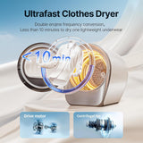 S3 Compact Clothes Dryer 1 cu.ft Capacity 110V 1050W Portable Dryers Machine with Stainless Steel Drum 8 Drying Mode