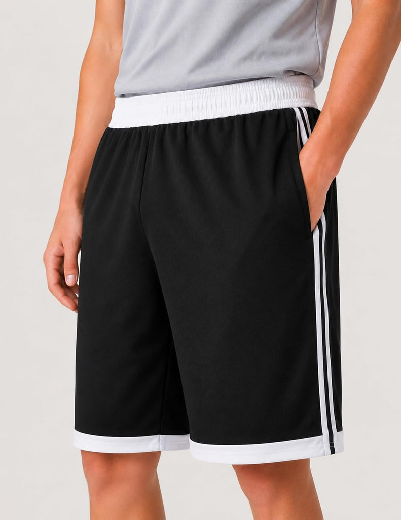 5 Pack Youth Boys Knee Length Basketball Shorts