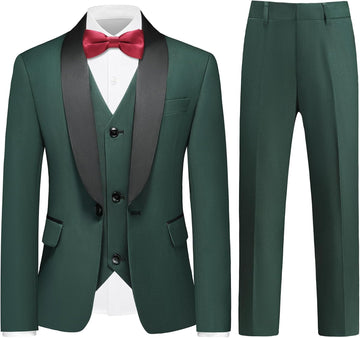 Boys Tuxedo Suit Set 6 Pcs Kid Suit for Kids Formal Outfit