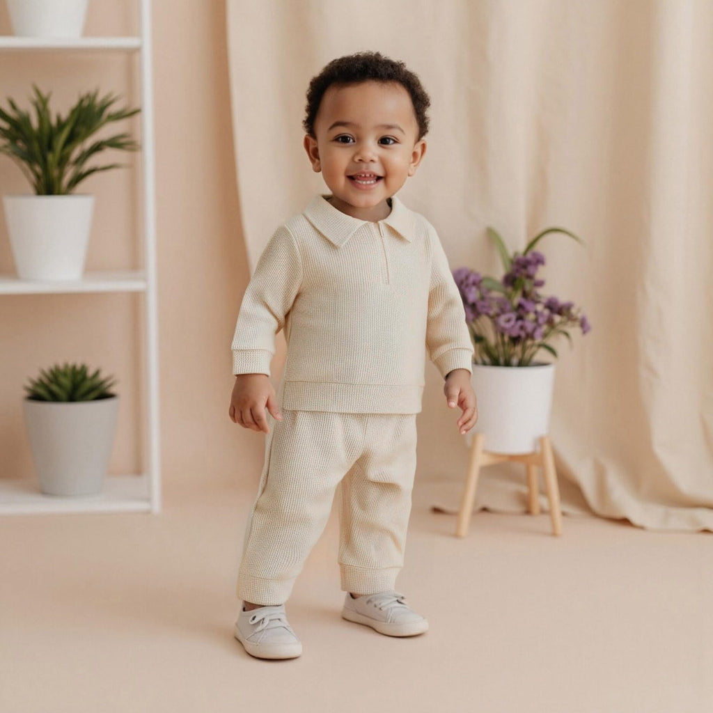 Toddler Boy Clothes Fall Outfits Knit Collared Pullover Sweatshirt Pants Winter Clothing Boys 5X