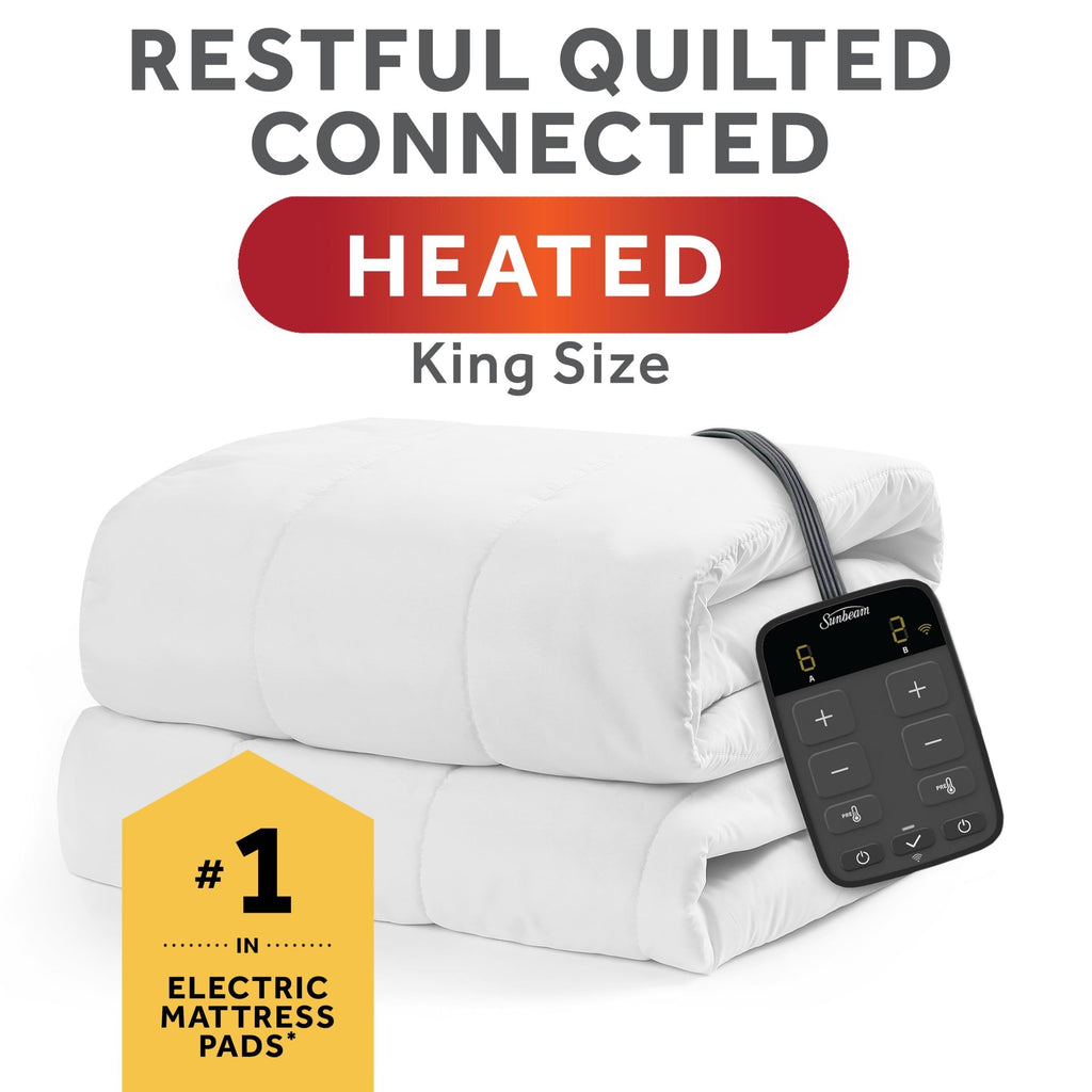 Wi-Fi Heated Mattress Pad, King 76 x 80 in, App & Voice Control