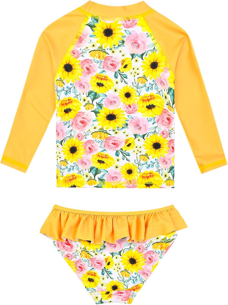 Girls Rash Guard Swimwear Swimsuit Bathing Suits UPF 50+ Sun Protection