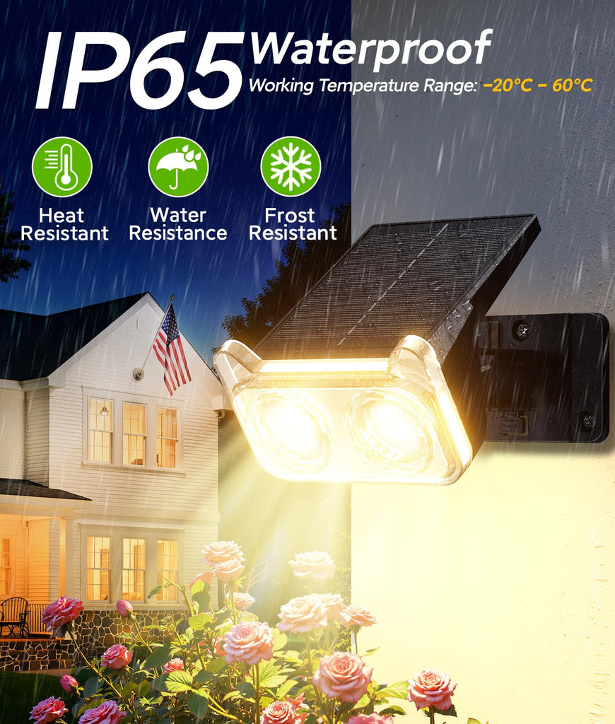 Solar Spot Lights Outdoor Waterproof, 12Pack, 14 Big LEDs, 2 Modes