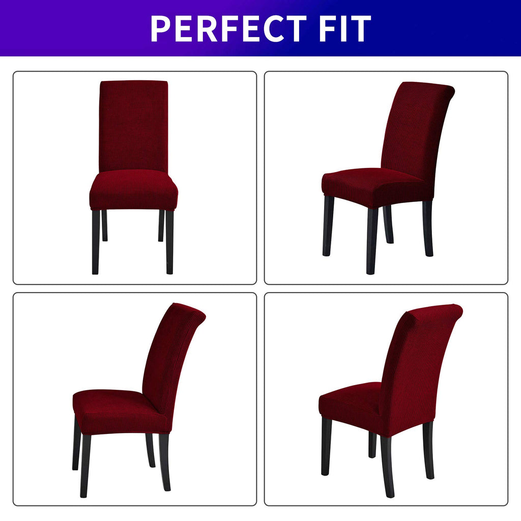 Stretch Chair Covers Set of 4, Removable Washable Dining Room Chair Covers, Dining Chair Slipcovers Seat Protector