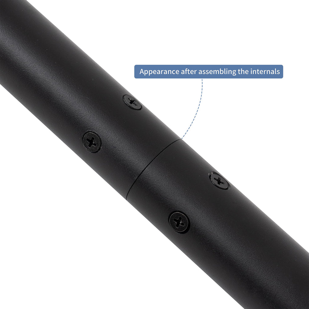 17ft Handrails for Indoor Stairs, Deck, Slope, Modern Aluminum Handrail Set, Wall Mounted, with Zink-Alloy Brackets