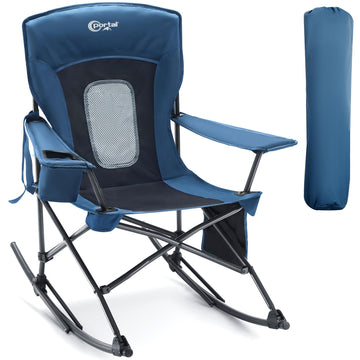 Folding Outdoor Rocking Camping Chair, Portable Rocker