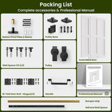 Bifold Barn Door 48'' x 84'',Bi-Fold Sliding Closet Doors with Hardware Kit Included,56'' Track Kit 
