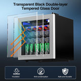 Beverage 36L Refrigerator Cooler Mini Fridge,1.3 Cu.Ft Drink Fridge for 12 Bottl