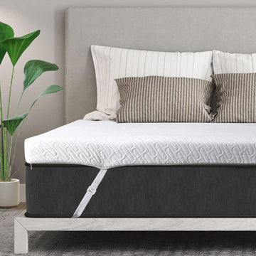 3 Inch Gel Memory Foam Mattress Topper Queen Size High Density Cooling Pad Pressure Relief Bed Topper (with Removable