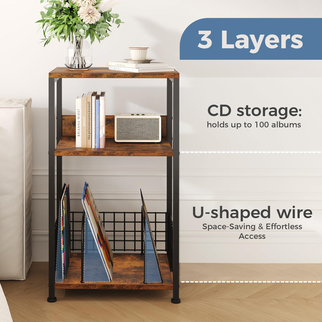 Record Player Stand, Side Table, Turntable Stand