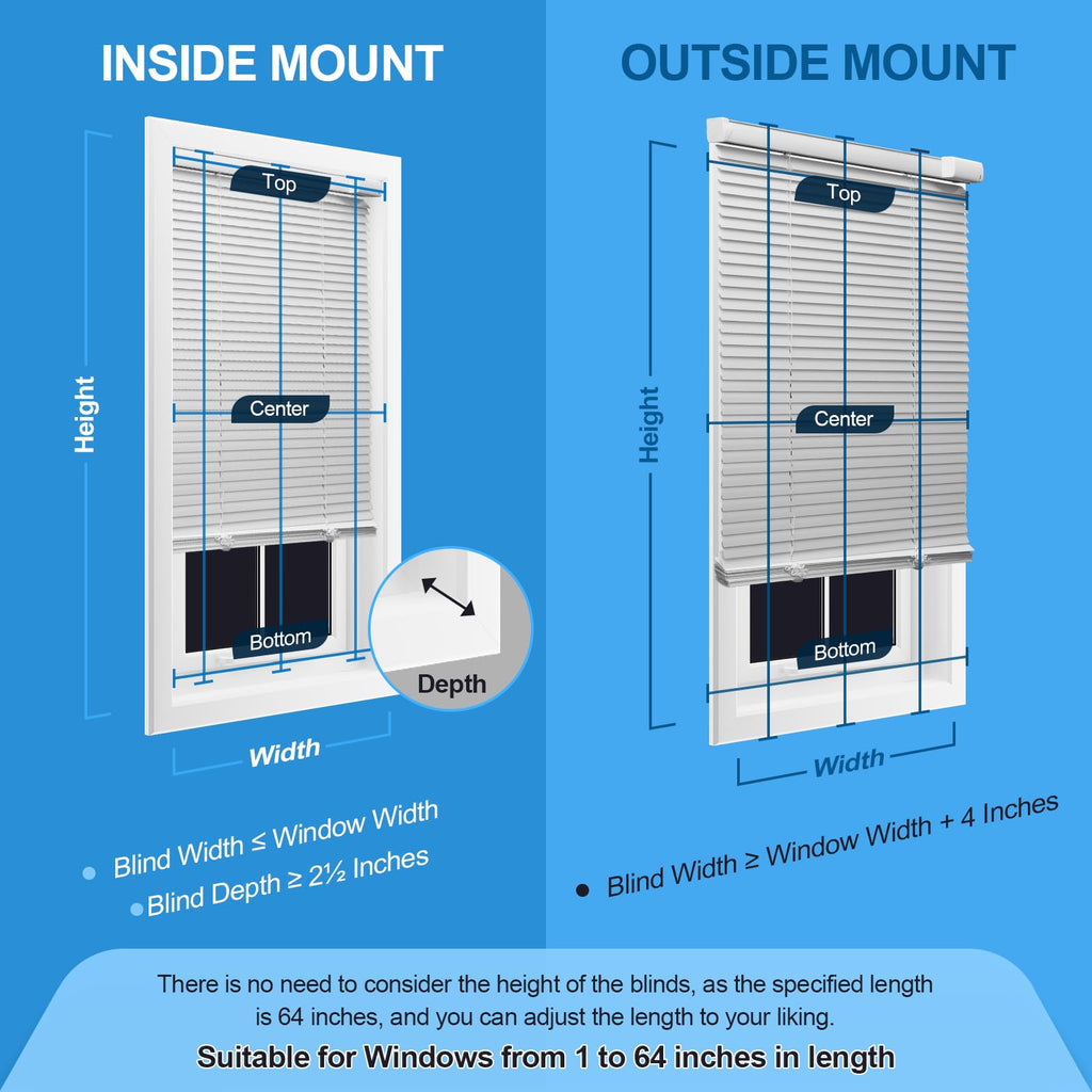 Motorized Blinds with Remote, Horizontal Blinds, White, "