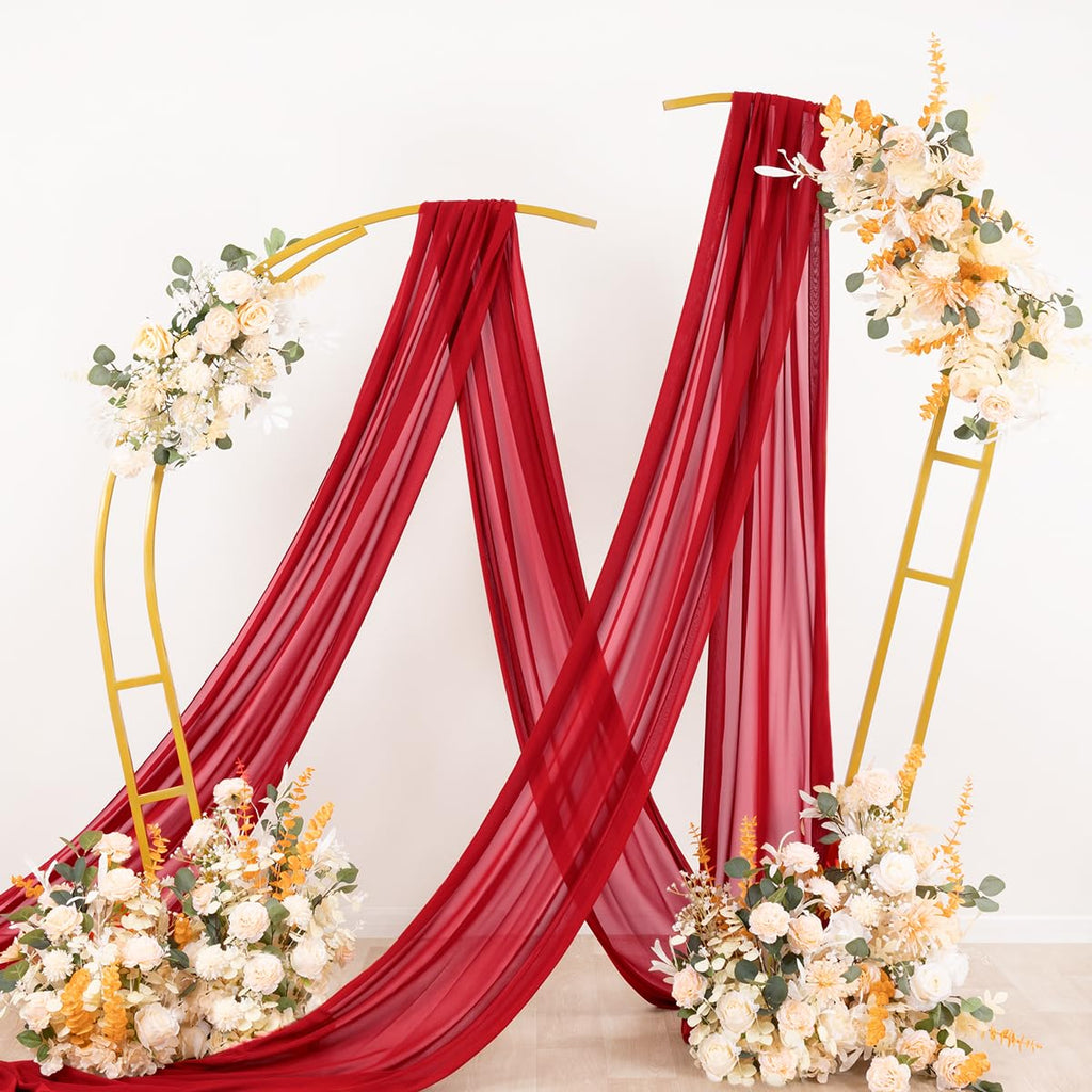 Wedding Arch Draping Fabric Sheer Chiffon Curtain Drape Wedding Party Decor