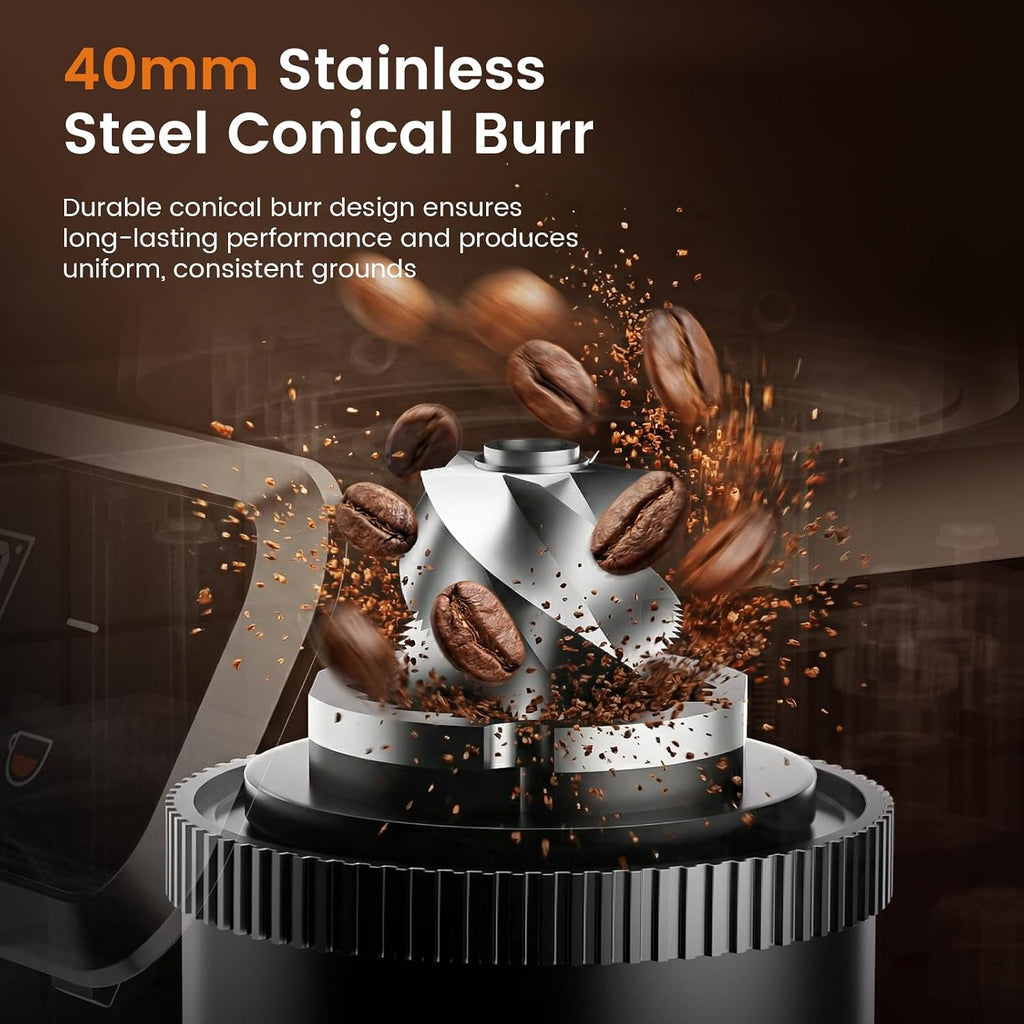 Electric Coffee Grinder, Coffee Bean Grinder with 30 Grinding Settings, Touchscreen Burr Coffee Grinder Use