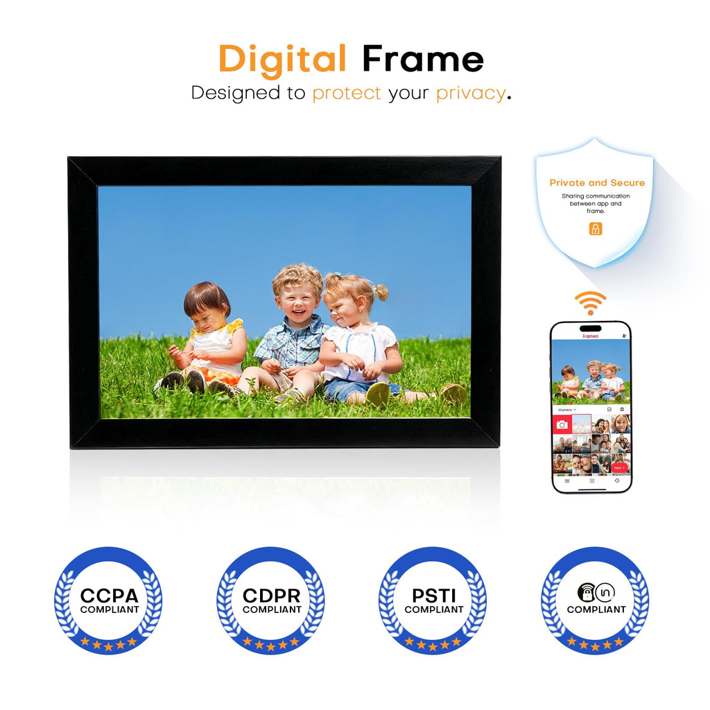 32GB Frameo 10.1 Inch Digital Picture Frame 1280x800 HD IPS