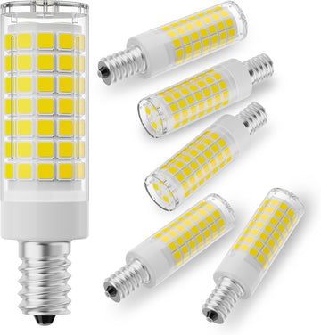 E12 Candelabra LED Light Bulbs 60W Equivalent, 6000K Daylight White, Dimmable LED Chandelier Bulb, 6W 600Lumens