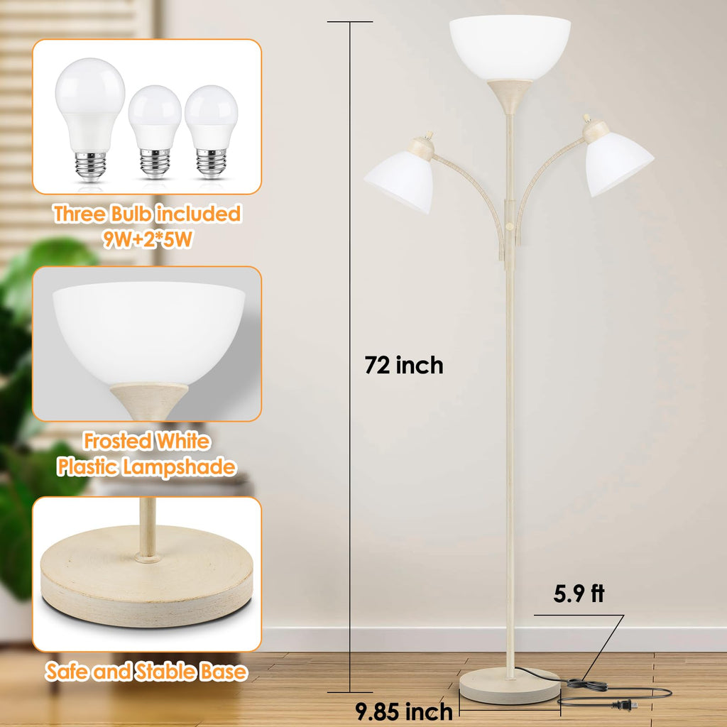 Torchiere Floor Lamps, 72" Dimmable Reading Lamp