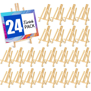 24 Pack 11.8" Wood Easels, Tabletop Easel for Painting