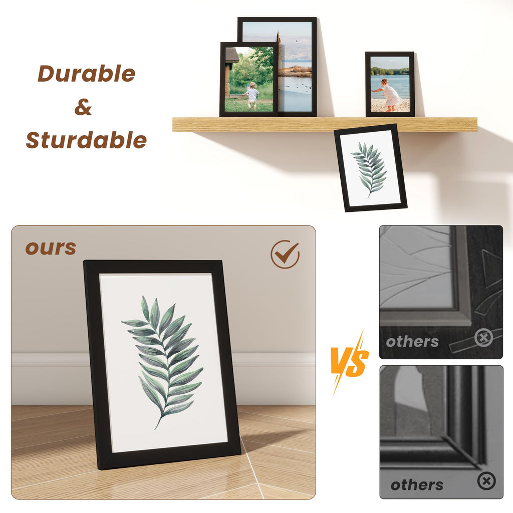 6x8 Picture Frame Set of 12, Photo Frames Display Pictures 6"x8", Black Picture Frames 6x8 Wall Gallery Collage Wall