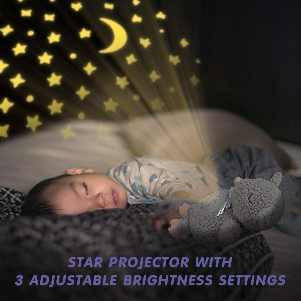 Baby Sleep Soother with Projector Night Light & Auto-Off Timer, Musical Sheep Plush Toy with White Noise, Heartbeat