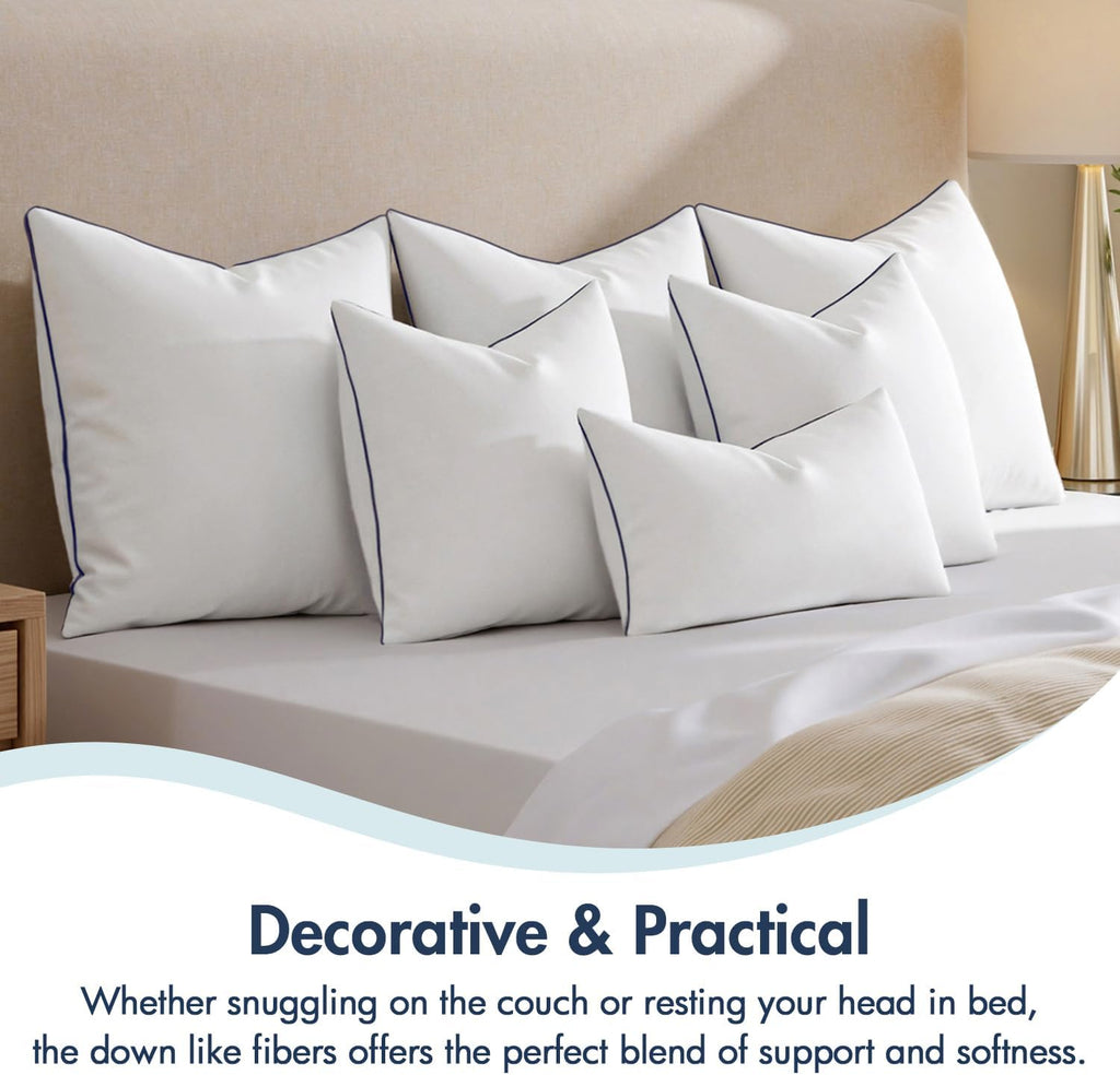 12x20 Pillow Inserts, Fluffy Down Alternative Filling - Set of 2