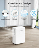 2000 Sq.ft Dehumidifier for Basement, 30 Pint Dehumidifiers for Home Large Room Bedroom Bathroom with Drain Hose