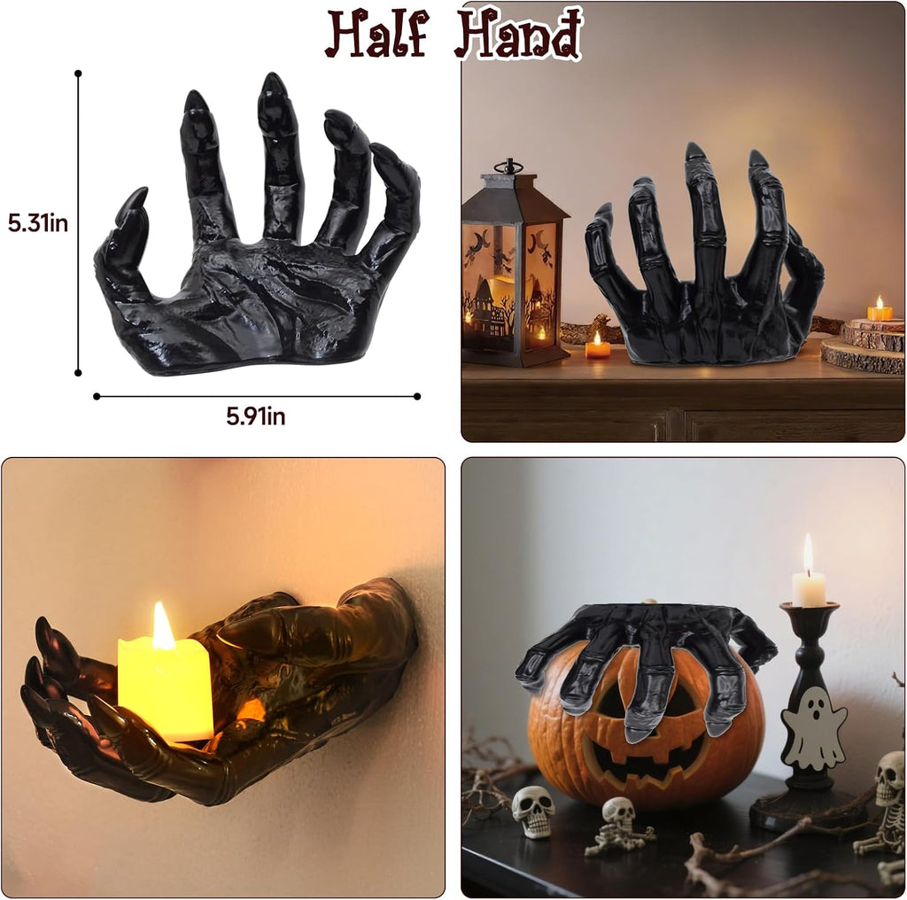 Halloween Decorations Indoor Gothic Decor: Wall Mounted Hands - Set of 3