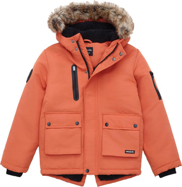 Boys' Warm Parka Jacket Sherpa Fleece Lined Winter Snow Coat