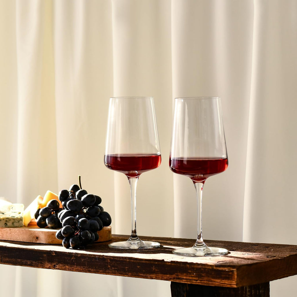 Red Wine Glasses | Elegant Design | Set of 6 | 16.9 oz | Infinity Collection | Ideal , Restaurants and Receptions |