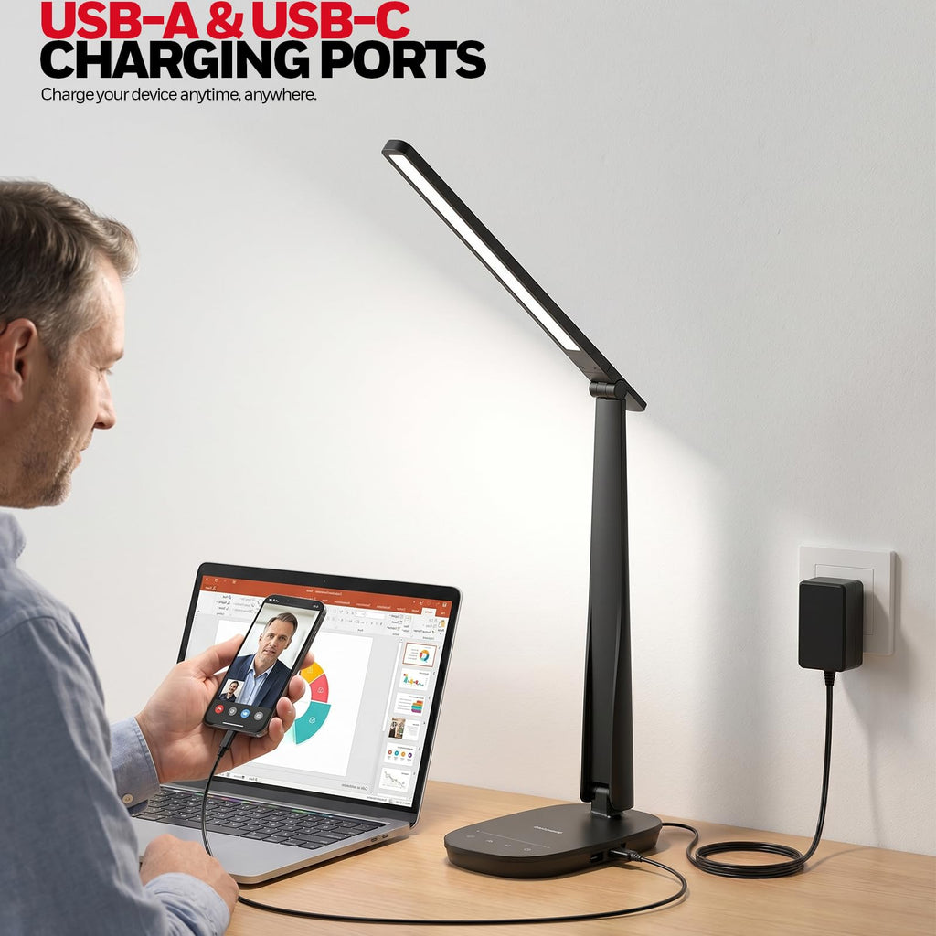 LED Desk Lamp Eye-Caring Dimmable Reading Light