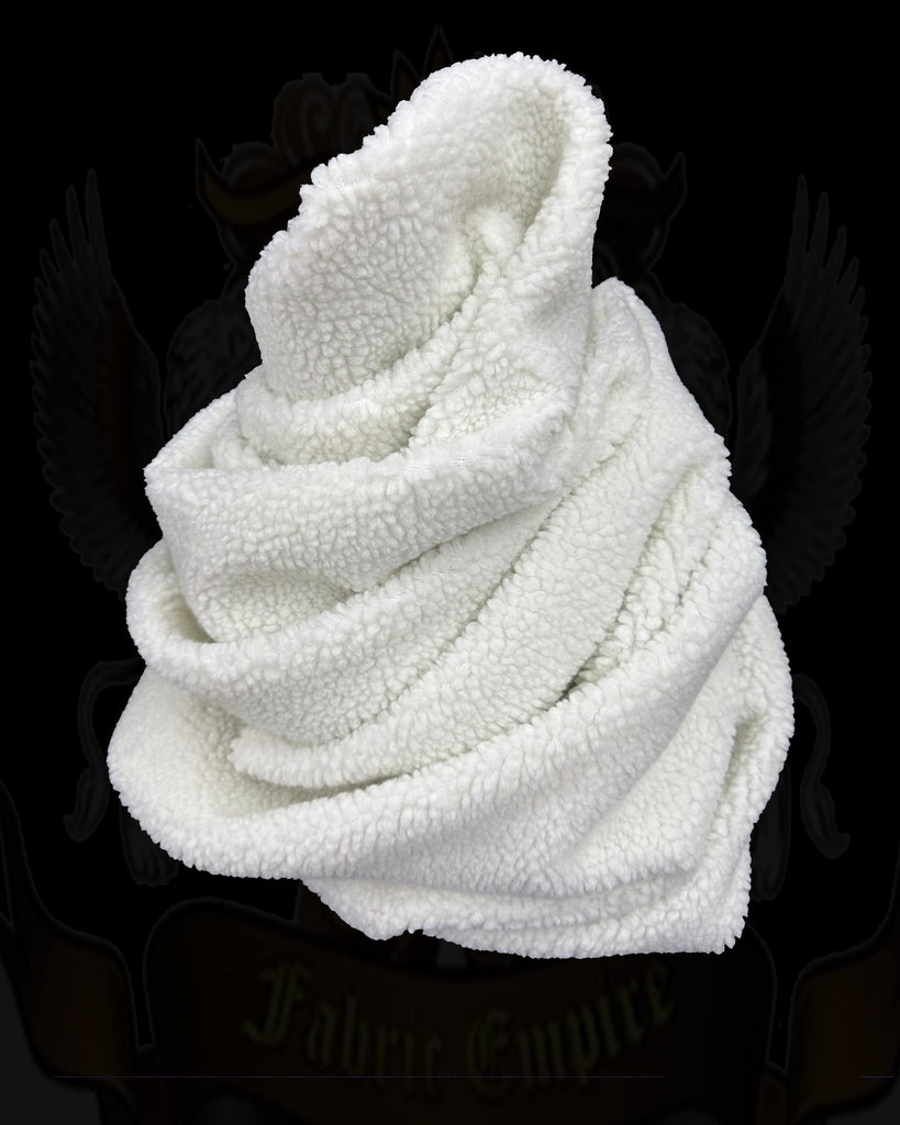 Heavy Duty Sherpa Sheep Skin Ivory Faux Fur Fabric / 60" W/BTY