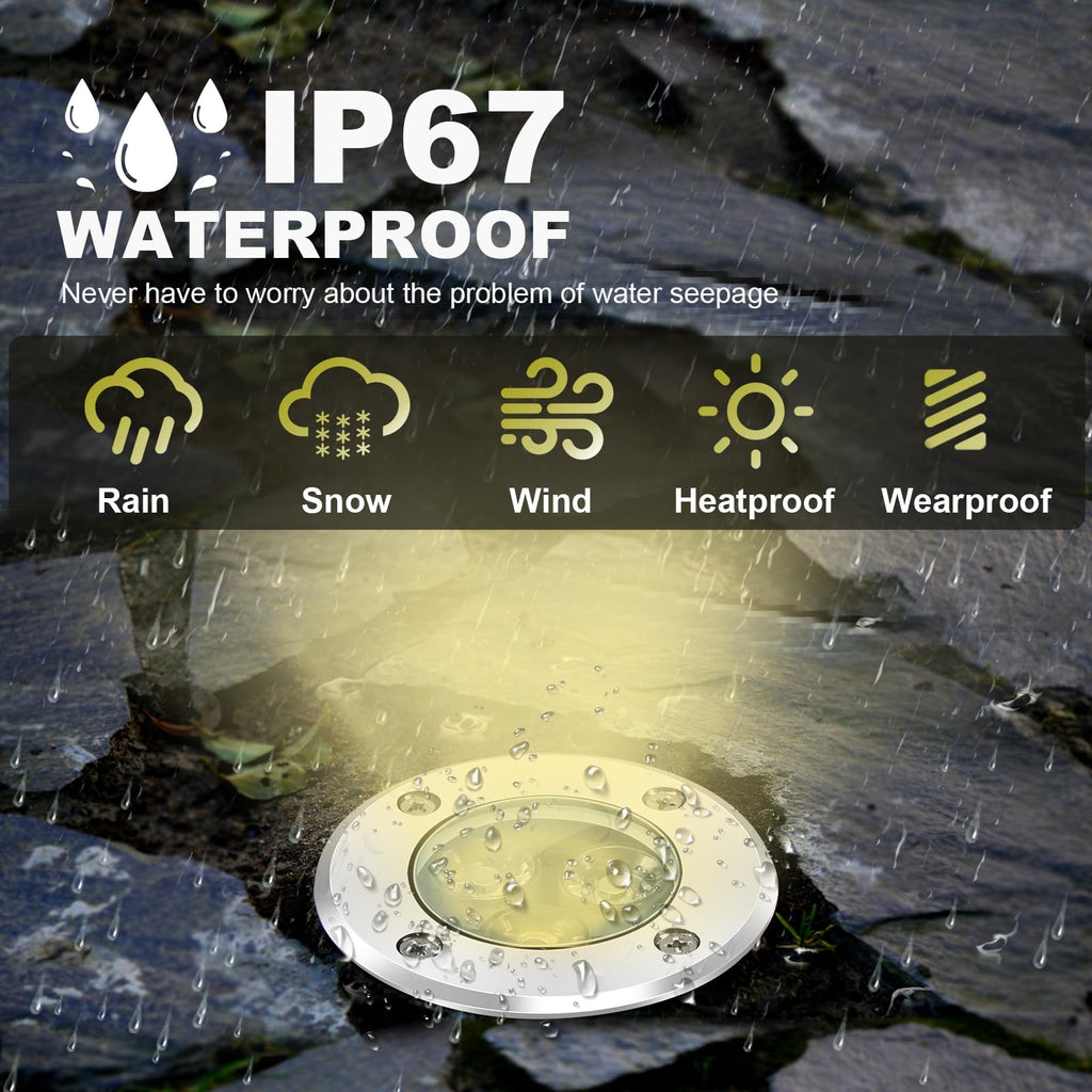 4 Pack 3w 12v Low Voltage In-ground Lights LED Landscape Light Waterproof IP67 Pathway Lights Outdoor spotlights