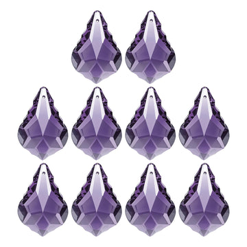 K9 Crystal Pendants Teardrop Beads, 10 Pack 38mm Chandelier Prisms Parts Hanging Leaf Beads DIY Lamp for Arts Crafts