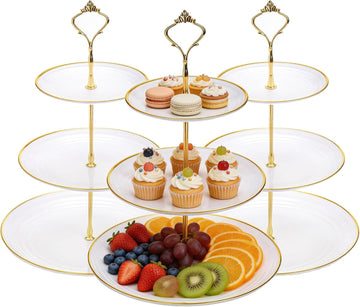 Cupcake Stand, Tiered Serving Tray for Dessert Display - Set of 3