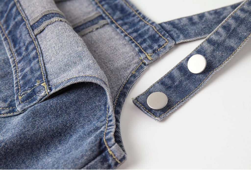 Baby Denim Overall Toddler Soft Cute Workwear Bib Pants Jeans Jumpsuit
