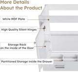 42" Bathroom Vanity Without Top Sink,Freestanding Cabinet Base with Soft-Close Door and Drawer