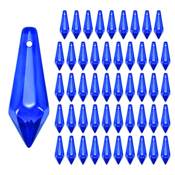 50-Pack Crystal Icicle Prisms, 34mm/1.34 Inch Chandelier Pendant Maker Hanging Crystals Chandelier Prisms