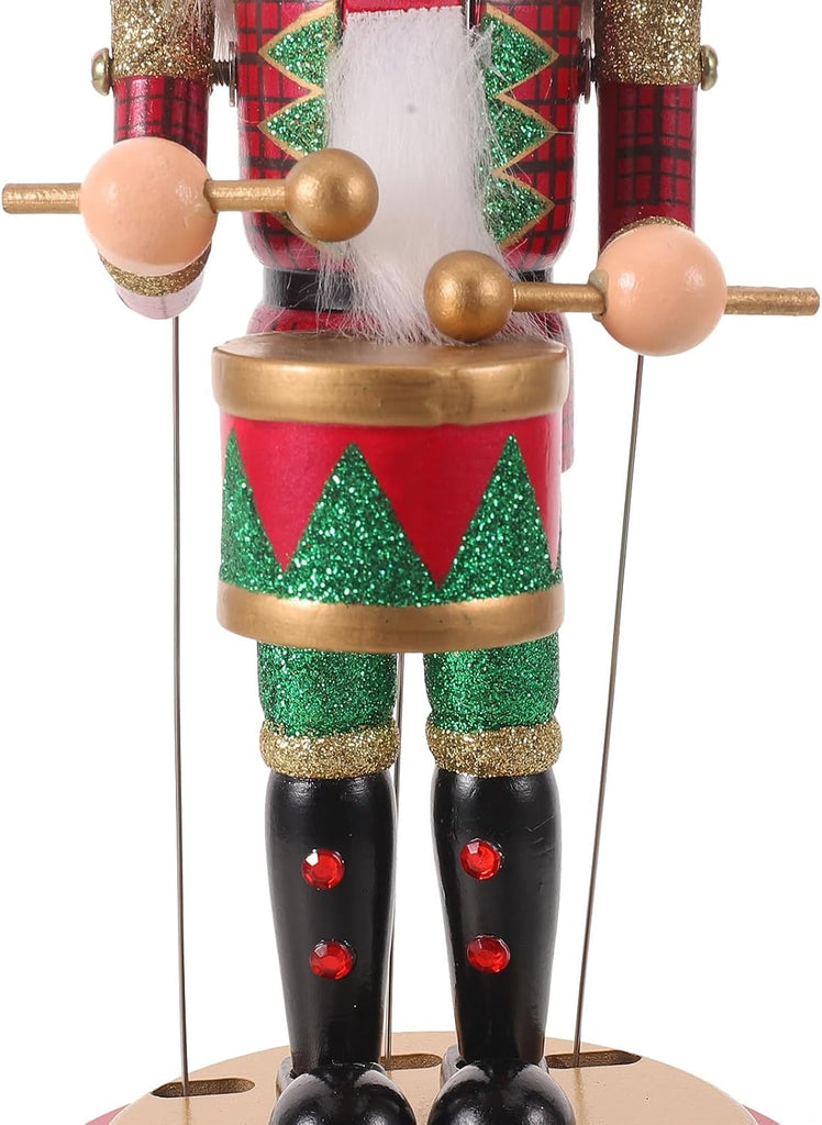 Xmas Wooden Nutcracker Music Box Figurine, Classic Christmas Decor