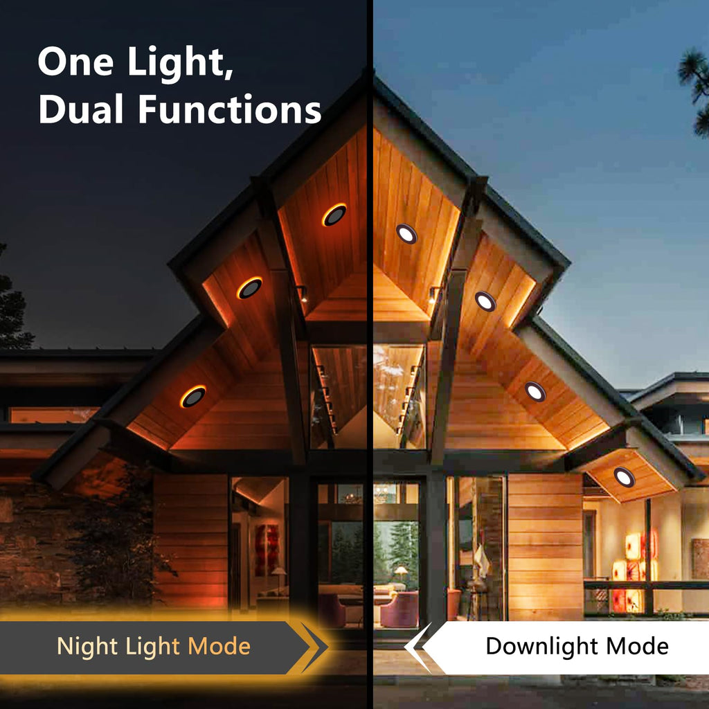 4 Inch Bronze Recessed Lighting with Night Light, 16 Pack