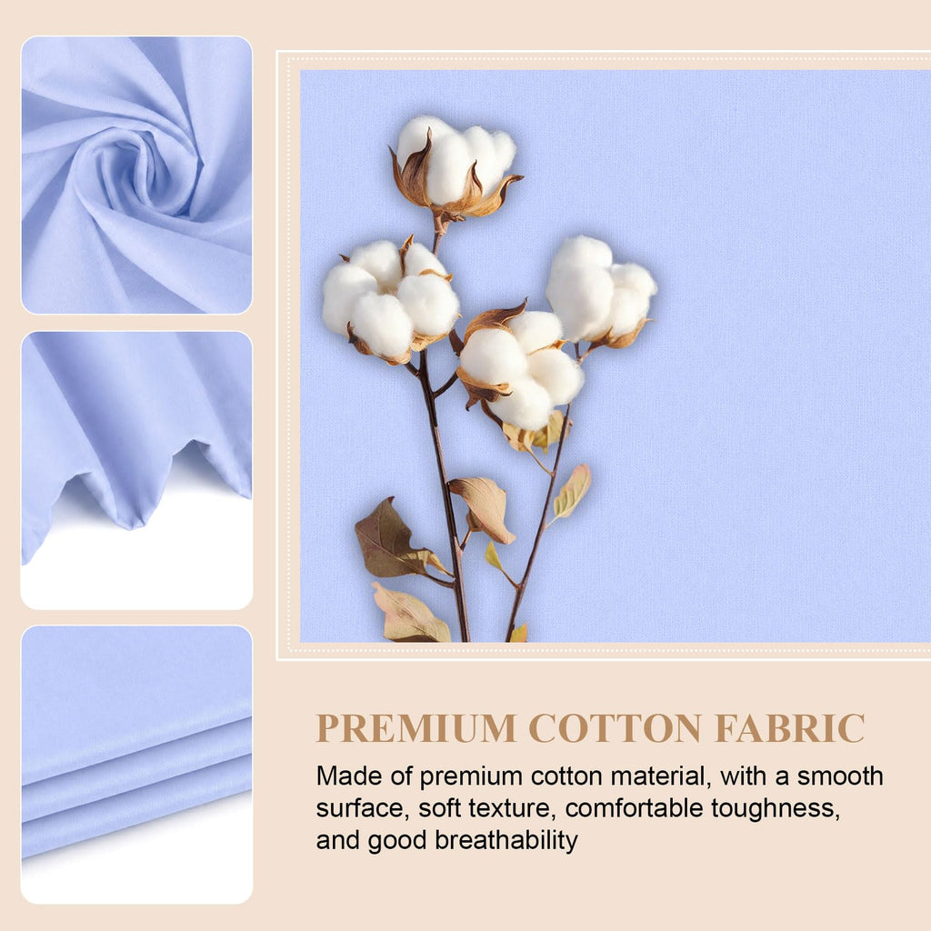 100% Cotton Fabric, 63 Inch X 1 Yard Light Blue Fabric by The Yard