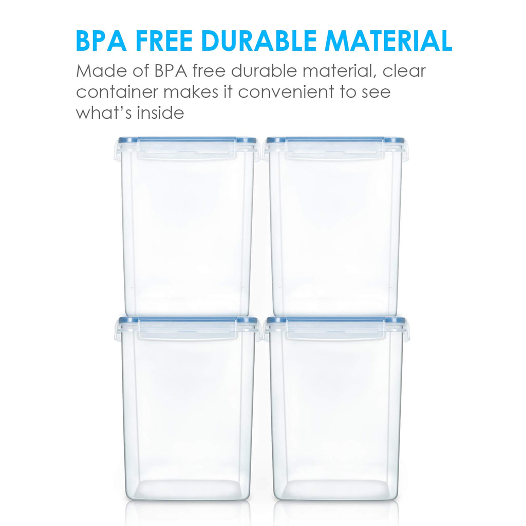 5.2L Flour Sugar Storage Containers, 4 PCS, Blue