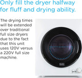 BCED26 Compact Dryer for Standard Wall Outlet, Small, 5 Modes, Load Volume 8.8 lbs., White