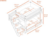 ECOFLEX Aspen Dog Bunk Bed in Grey, Memory Foam Cushions, Wide Stairs, Non Toxic, Easy Assembly