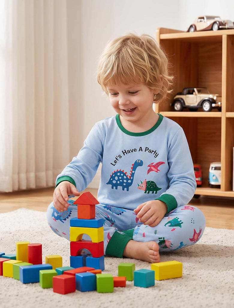 Toddler Boys Pajamas Long Sleeve 2 Piece Pjs Sets for Kids 18M