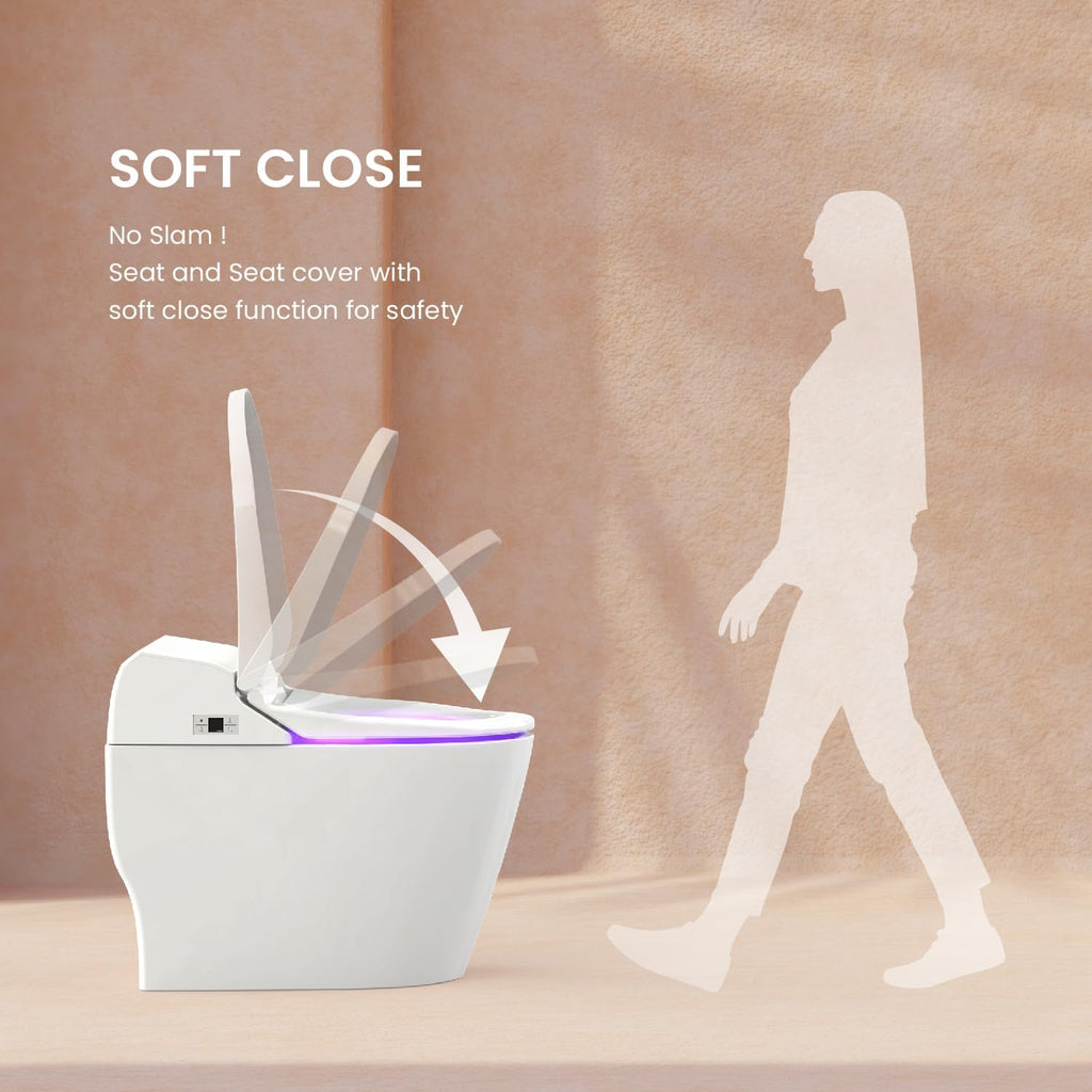 Smart One-Piece Elongated Toilet, Dual Auto Flush, ADA Comfort Height, Heated Seat
