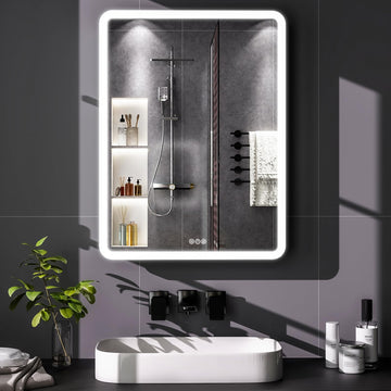 LED Bathroom Medicine Cabinet with Mirror, 24" x 32" Single Door